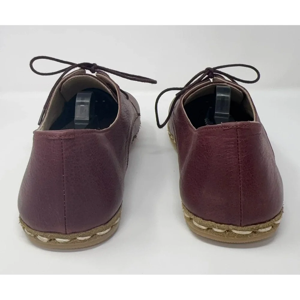 NEW Atlantis Handmade Turkish Shoes Oxford Barefoot Red Women's 8.5 Zero‎ Drop